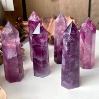 Magenta Purple Fluorite Tower Point
