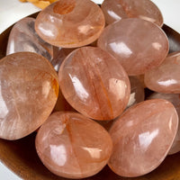 Fire Quartz Polished Palm Stone