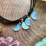 Small Opalite Moon Necklace