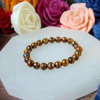 Tiger’s Eye faceted 8mm beaded bracelet