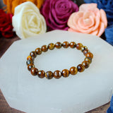 Tiger’s Eye faceted 8mm beaded bracelet