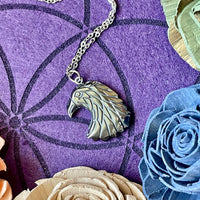 Hematite Eagle Carving Necklace