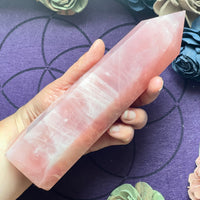 Large Rose Quartz Tower