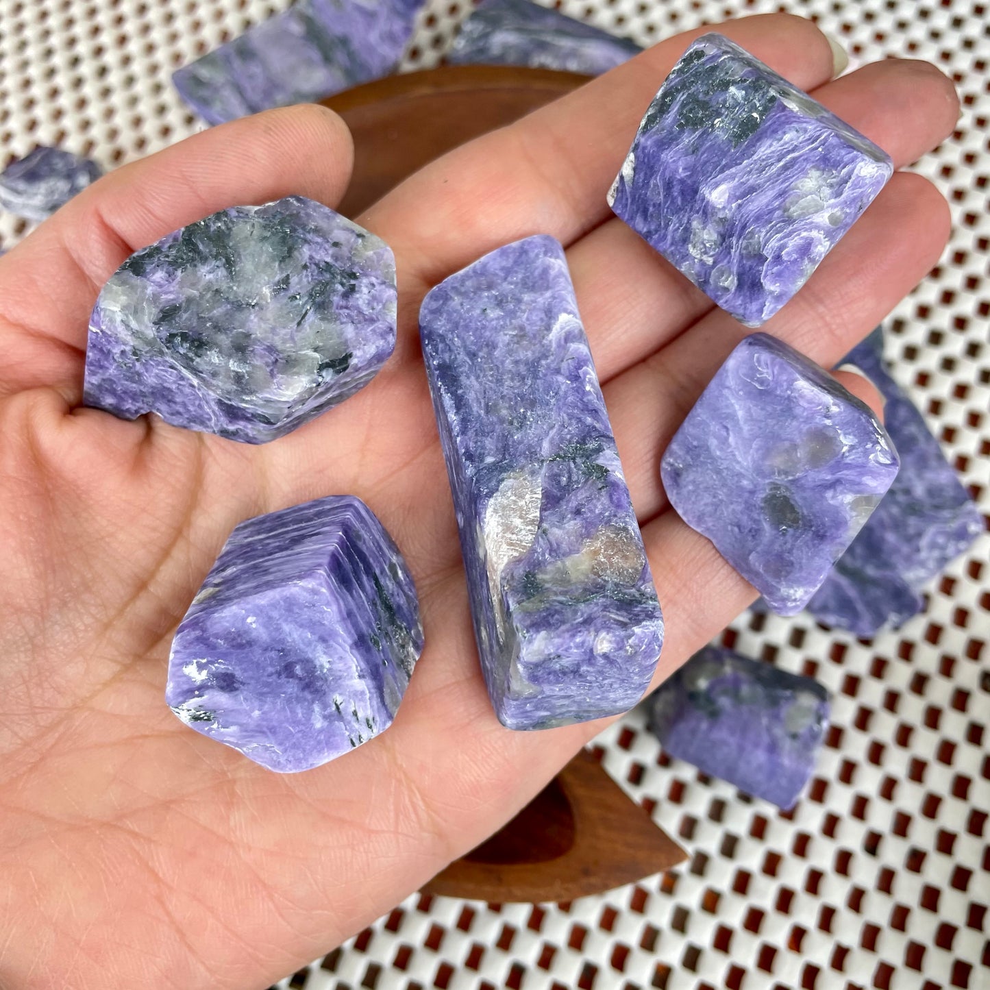 Charoite Half Polished Stone