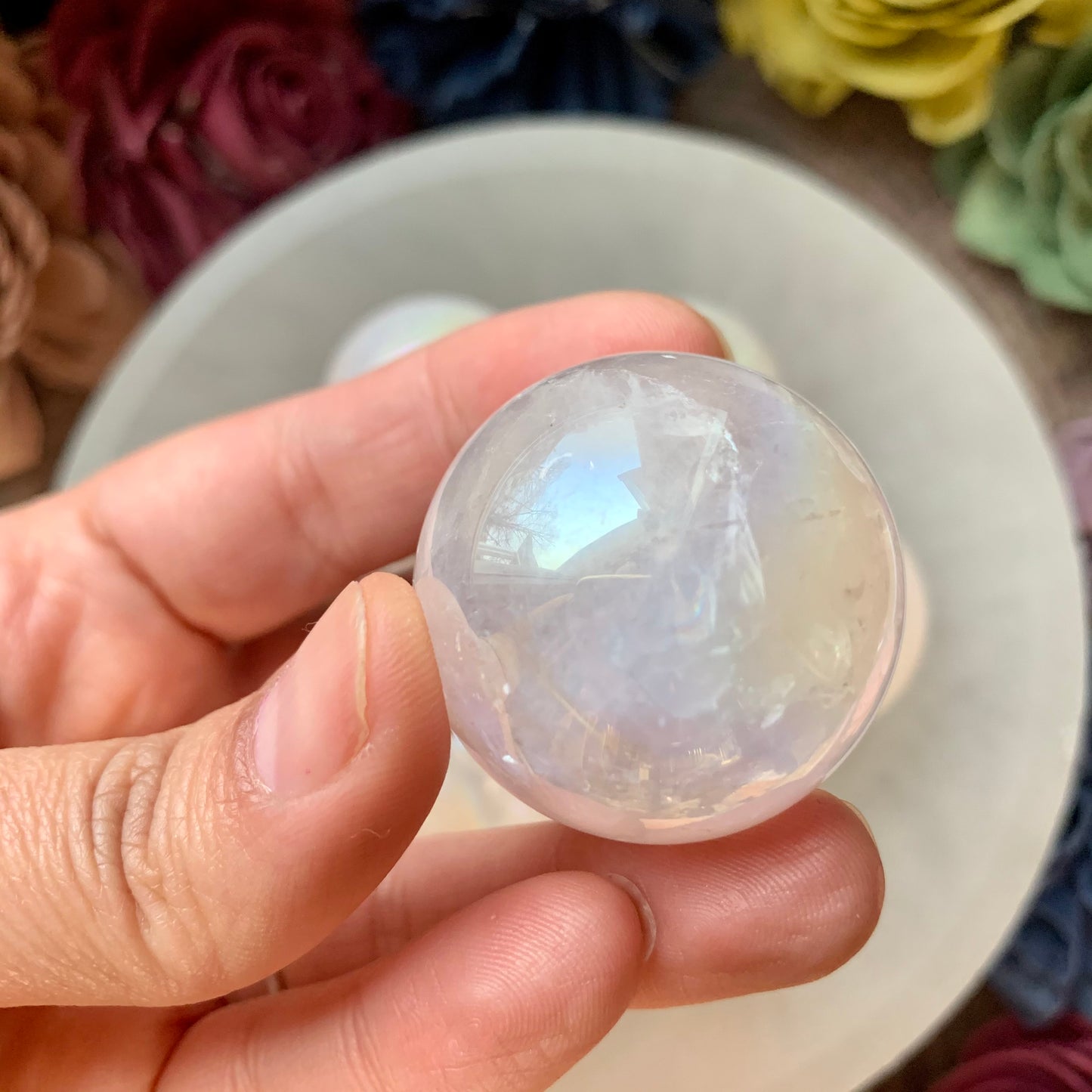 Angel Aura Rose Quartz Sphere