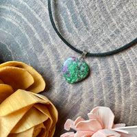 Small Ruby Zoisite Heart Necklace