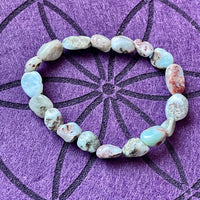Larimar Tumbled Stone Beaded bracelet