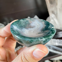 Moss Agate Small Round Bowl
