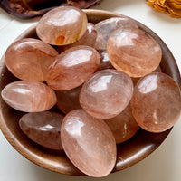 Fire Quartz Polished Palm Stone