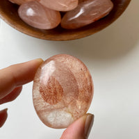 Fire Quartz Polished Palm Stone