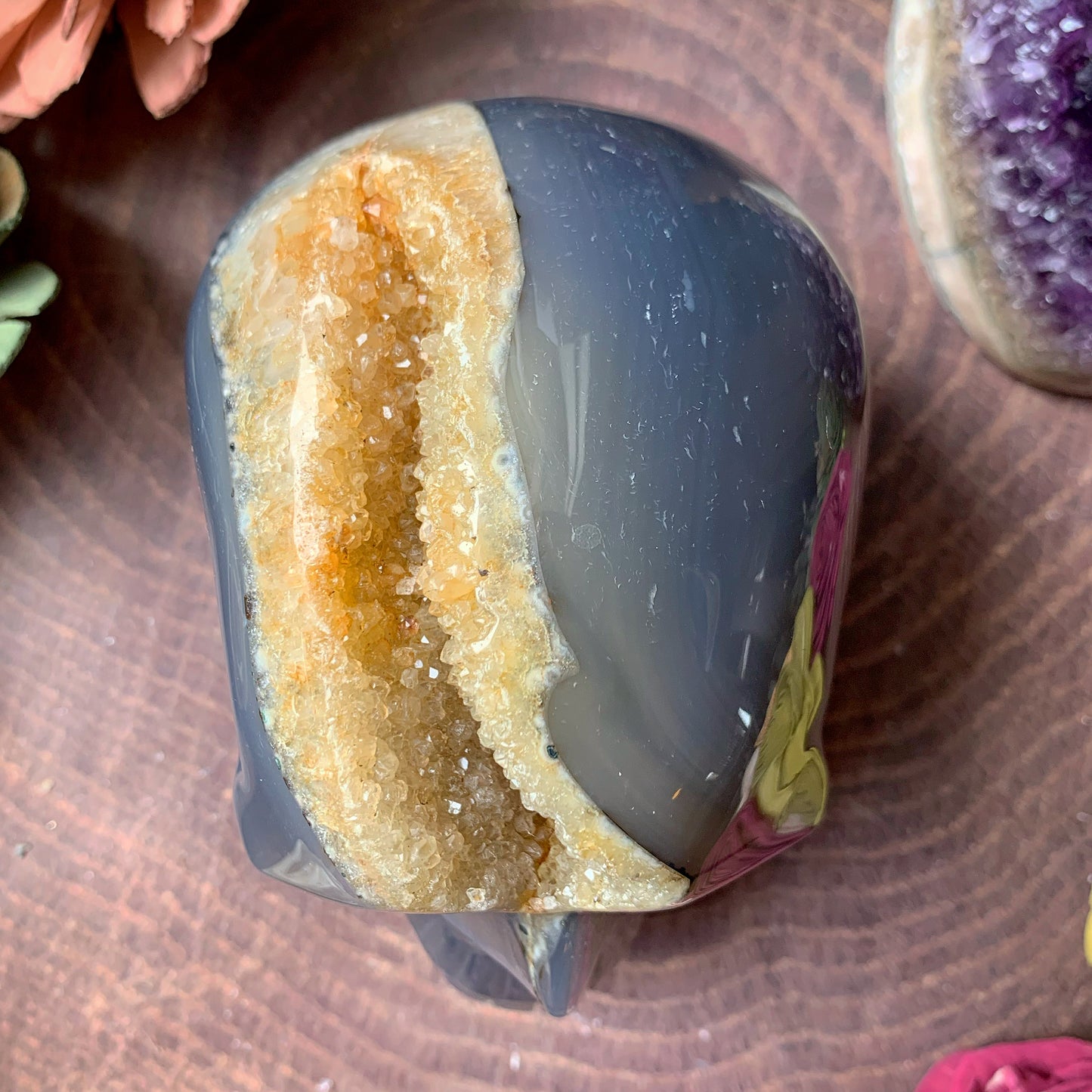 Druzy Agate Skull 2.5 lbs