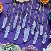 Lemurian Quartz Pendant Necklace