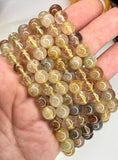 Rutilated Quartz 8mm Beaded bracelet