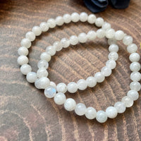 Rainbow Moonstone 6mm Beaded bracelet