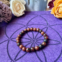 Mahogany Obsidian 8mm Beaded bracelet