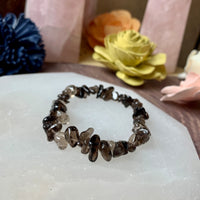 Smoky Quartz Chip Bead Bracelet