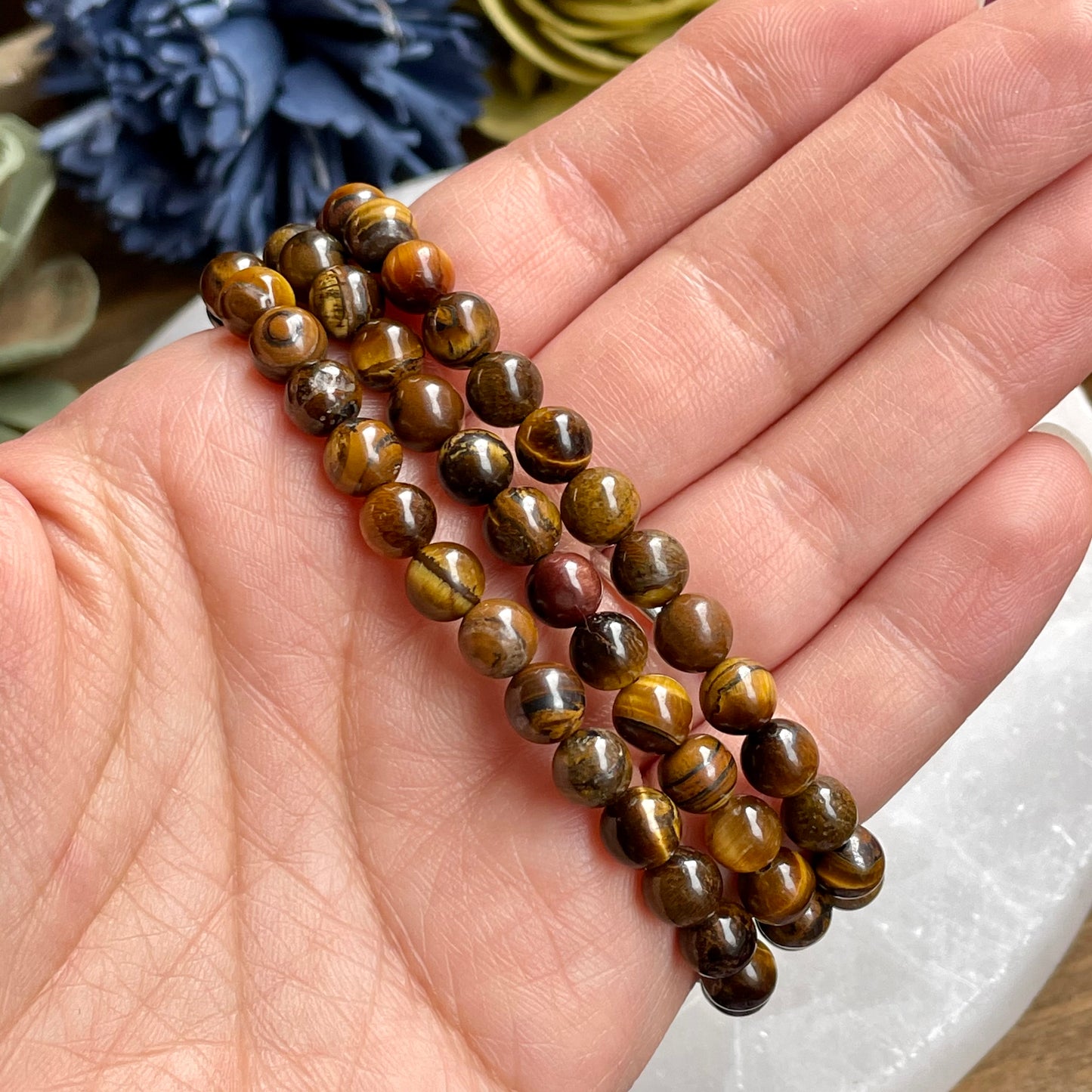 Tiger’s Eye 6mm Beaded bracelet