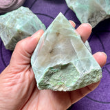 Garnierite (Green Moonstone) Half Polished Point