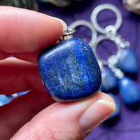 Lapis Lazuli Tumble Stone Keychain