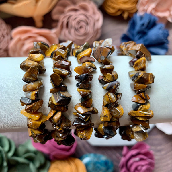 Tiger's Eye Chip Bead Bracelet