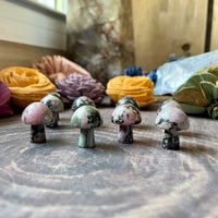 Mini Carved Mushroom (Choose Stone)