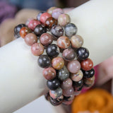 Rhodonite 8mm beaded bracelet