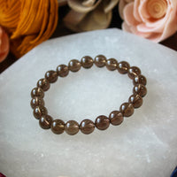 Smoky Quartz 8mm beaded bracelet