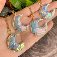 Aura Opalite Moon Necklace