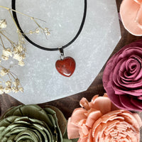 Small Red Jasper Heart Necklace