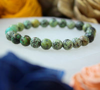African Turquoise faceted 8mm beaded bracelet