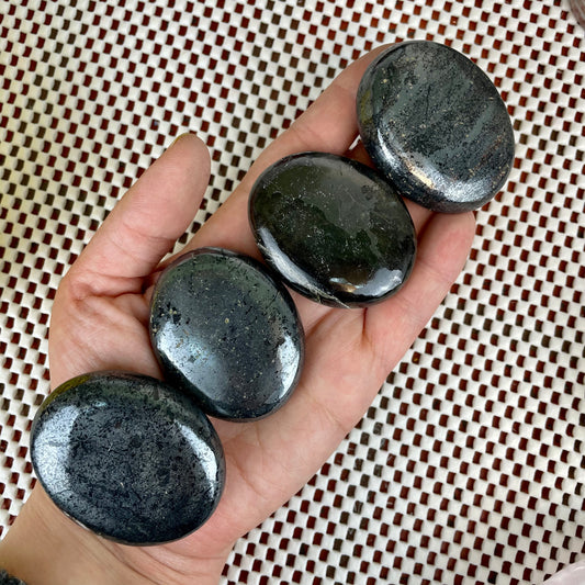 Hematite Palm Stone