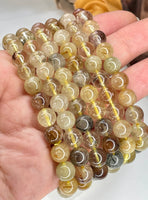 Rutilated Quartz 8mm Beaded bracelet