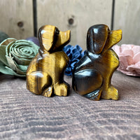 Tiger’s Eye Dog Carving