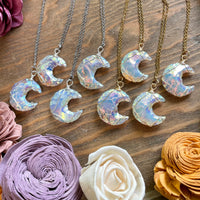 Aura Opalite Moon Necklace