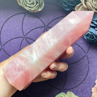 Large Rose Quartz Tower