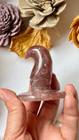 Strawberry Quartz Witch Hat Carving