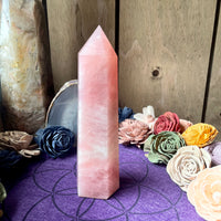 Large Rose Quartz Tower