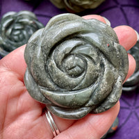 Bloodstone Flower Carving