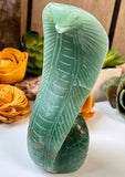 Green Aventurine Cobra Carving