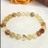 Rutilated Quartz 8mm Beaded bracelet