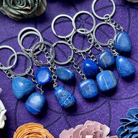 Lapis Lazuli Tumble Stone Keychain