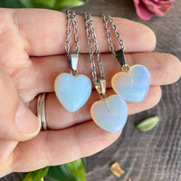 Small Opalite Heart Necklace
