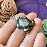 Hematite Turtle Carving Necklace