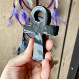 Obsidian Ankh Carving
