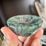 Moss Agate Small Round Bowl