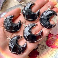 Obsidian Moon Necklace
