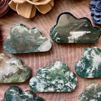 Green Moss Agate Polished Cloud
