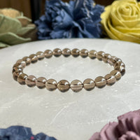 Smoky Quartz 6mm Beaded bracelet