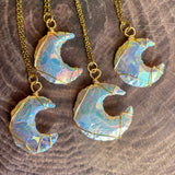 Aura Opalite Moon Necklace