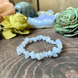 Blue Lace Agate Chip Bead Bracelet